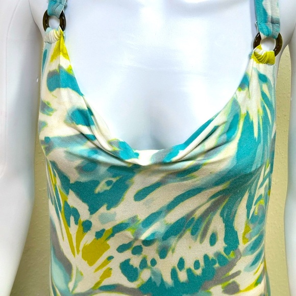 Tommy Bahama Teal and Yellow Floral Dress - Picture 3 of 9